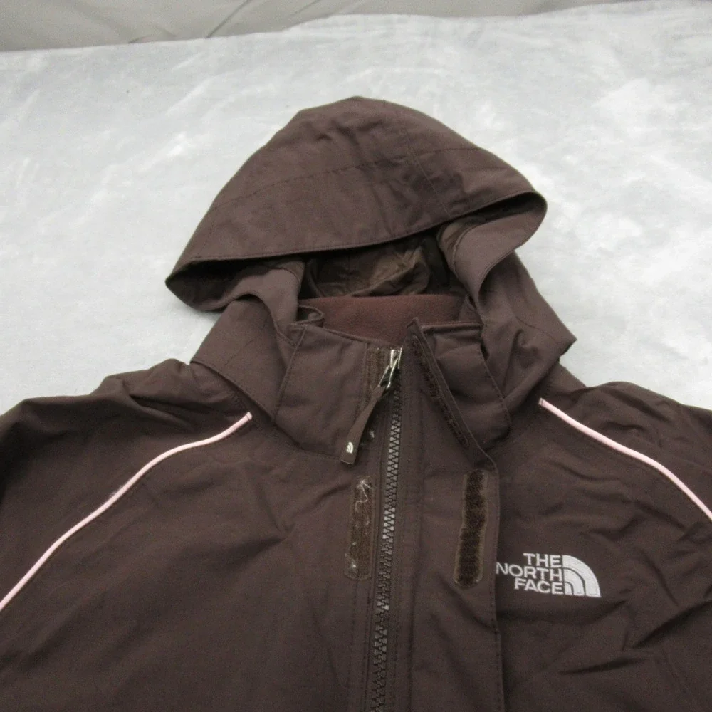The North Face Jacket Youth Large Brown HyVent Hooded Waterproof Rain 3in1 Shell